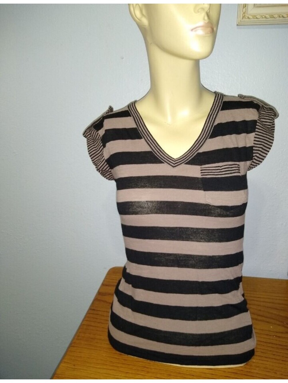 Derek Heart Striped Top